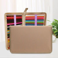 School Pencil Case Canvas 36/48/72 Holes Pencilcase Bag Profession Pen Box Penal for Boy Girl Art Marker Storage Pouch Penalties