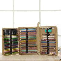 School Pencil Case Canvas 36/48/72 Holes Pencilcase Bag Profession Pen Box Penal for Boy Girl Art Marker Storage Pouch Penalties