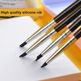 Silicone pen 5pcs/set of blank liquid special pen watercolor oil painting acrylic modeling pen painting texture highlight brush