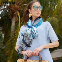 Silk Long Scarf Luxury Brand Women New Design Beach Blanket Shawl Wear Swimwear Bandana Hijab Face Shield Foulard 245*110cm 2019