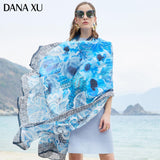 Silk Long Scarf Luxury Brand Women New Design Beach Blanket Shawl Wear Swimwear Bandana Hijab Face Shield Foulard 245*110cm 2019