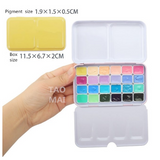 Rubens Candy color watercolor paint box 24 colors/1ml Portable mini watercolor paint Beginner Macaron set art supplies