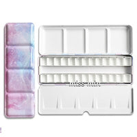 Starry Watercolor/Oil/ Acrylic Paints Tins Box Empty Palette Painting Storage Paint Tray Box with Half Pans For Art Supplies