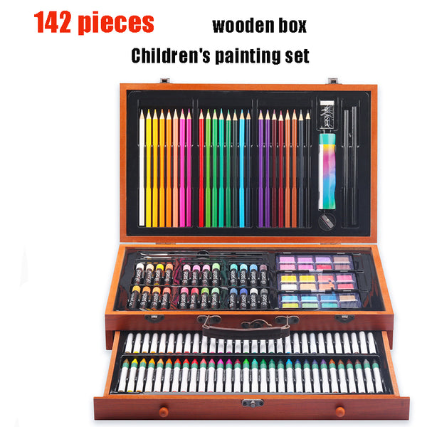 220 PCS Stationery Kids Gift Colored Pencils Crayon Wooden Box Art Set -  China Art Set, Drawing Painting Set