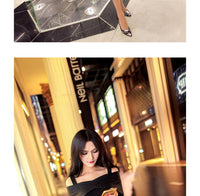 AOOKDRESS spring new Korean temperament slim slim bag hip velvet leather stitching bottoming shirt bag hip skirt suit