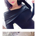 AOOKDRESS spring new Korean temperament slim slim bag hip velvet leather stitching bottoming shirt bag hip skirt suit