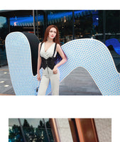 AOOKDRESS summer new ladies temperament sexy V-neck sleeveless jumpsuit micro-pull trousers jumpsuit strap girdle