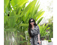 AOOKDRESS summer dress new Thai chiffon cardigan seaside holiday dress sexy temperament split beach dress