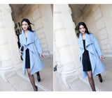 AOOKDRESS belt women's autumn and winter clothes new ladies' long woolen coat windbreaker coat