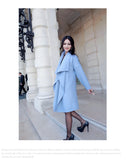 AOOKDRESS belt women's autumn and winter clothes new ladies' long woolen coat windbreaker coat