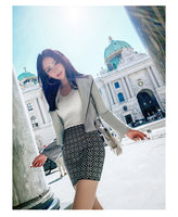 AOOKDRESS spring dress new Korean version of the commuter temperament small skirt wave point knitted step skirt skirt skirt skirt woman