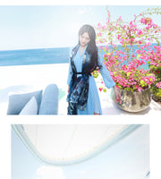 AOOKDRESS summer dress new style elegant temperament sexy fork holiday long skirt long-sleeved chiffon dress 1909