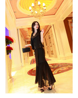 AOOKDRESS Spring Dress New Skirt Set Stylish Sexy Lace Stitched Sleeveless Dress Long Skirt Suede Jacket Boomer