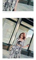 AOOKDRESS spring/summer dress new fashion temperament women's pants set sexy wrap corset print hit color thin foot trousers