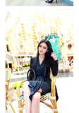 AOOKDRESS spring/summer dress new commuter temperament sexy bag hip sleeveless bottomless vest skirt OL grid dress