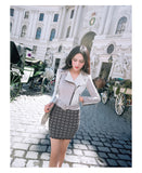 AOOKDRESS spring dress new Korean version of the commuter temperament small skirt wave point knitted step skirt skirt skirt skirt woman