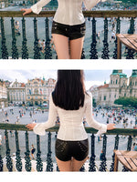 AOOKDRESS spring new commuter temperament was thin, slim, high waist, sleeveless, wide-leg, micro-sleeve pants