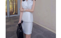 professional summer wear new pure white professional skirt suit OL dress overalls two-piece uniform women