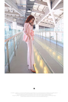 AOOKDRESS summer new striped women's trousers suit, short pants, slimming, bottoming shirt, small suit jacket, three-piece female