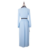 AOOKDRESS summer dress new style elegant temperament sexy fork holiday long skirt long-sleeved chiffon dress 1909