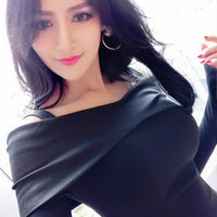 AOOKDRESS spring new Korean temperament slim slim bag hip velvet leather stitching bottoming shirt bag hip skirt suit