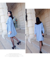 AOOKDRESS belt women's autumn and winter clothes new ladies' long woolen coat windbreaker coat