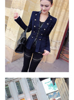 AOOKDRESS autumn and winter new commuter temperament Joker pu stitching slim woolen coat Tide girl