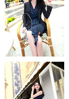 AOOKDRESS spring/summer dress new commuter temperament sexy bag hip sleeveless bottomless vest skirt OL grid dress