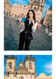 AOOKDRESS spring new commuter temperament was thin, slim, high waist, sleeveless, wide-leg, micro-sleeve pants