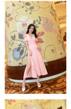 AOOKDRESS summer dress new Korean version of the famous style temperament v collar thin wrap chest sexy open-cut chiffon dress long skirt