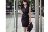 AOOKDRESS professional summer dress new fashion style sleeveless dress vest bag hip skirt dress OL suit