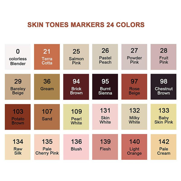 Touchfive Markers Skin Tones, Markers Drawing Skin Tone
