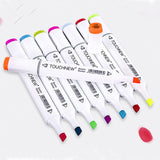 TOUCHNEW 40 Colors Markers Pen Oily Alcohol Painting Manga Dual Headed Art Sketch Marker Set Stationery Pen For School Drawing