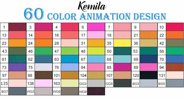 Croma 60Colors Animation Series Art Markers Pen Set Sketch Marker