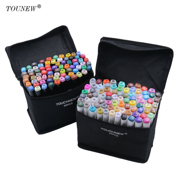 Touch Markers 30/40/60/80 Color Sketch Art Marker Pen Double Tips