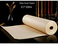 AOOKMIYA  Thicken Chinese Rolling Xuan Paper 100m Chinese Raw Rice Paper Student Adult Brush Calligraphy Ink Painting Paper Rijstpapier