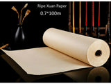 AOOKMIYA  Thicken Chinese Rolling Xuan Paper 100m Chinese Raw Rice Paper Student Adult Brush Calligraphy Ink Painting Paper Rijstpapier