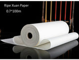 AOOKMIYA  Thicken Chinese Rolling Xuan Paper 100m Chinese Raw Rice Paper Student Adult Brush Calligraphy Ink Painting Paper Rijstpapier