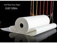 AOOKMIYA  Thicken Chinese Rolling Xuan Paper 100m Chinese Raw Rice Paper Student Adult Brush Calligraphy Ink Painting Paper Rijstpapier