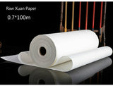 AOOKMIYA  Thicken Chinese Rolling Xuan Paper 100m Chinese Raw Rice Paper Student Adult Brush Calligraphy Ink Painting Paper Rijstpapier