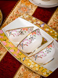 Tigela chinesa e prato conjunto de corte doméstico tigela de borda dourada osso de alta qualidade china utensílios de mesa cerâmica tigela pratos tigela placa