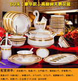 Tigela prato casa jingdezhen cerâmica conjunto de pratos pratos de osso china estilo europeu e chinês tigelas