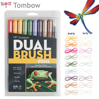 Tombow ABT Dual Brush Pen Art Markers Calligraphy Drawing Pen Set Bright Blendable Brush Fine Tip Watercolor lettering