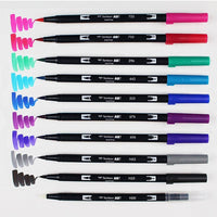 Tombow ABT Dual Brush Pen Art Markers Calligraphy Drawing Pen Set Bright Blendable Brush Fine Tip Watercolor lettering