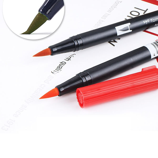 Marcador Brw Brush Pen Profesionales Acuarelable X12