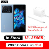 VIVO X Fold + 5G MobilePhone 8.03 inch Folded Screen 2K E5 120Hz AMOLED Snapdagon 8+ Octa Core 80W SuperCharge NFC