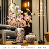 Vaso de cerâmica tv armário decoração entrada de luxo casa sala de estar mesa de jantar ornamento seco high-end flor