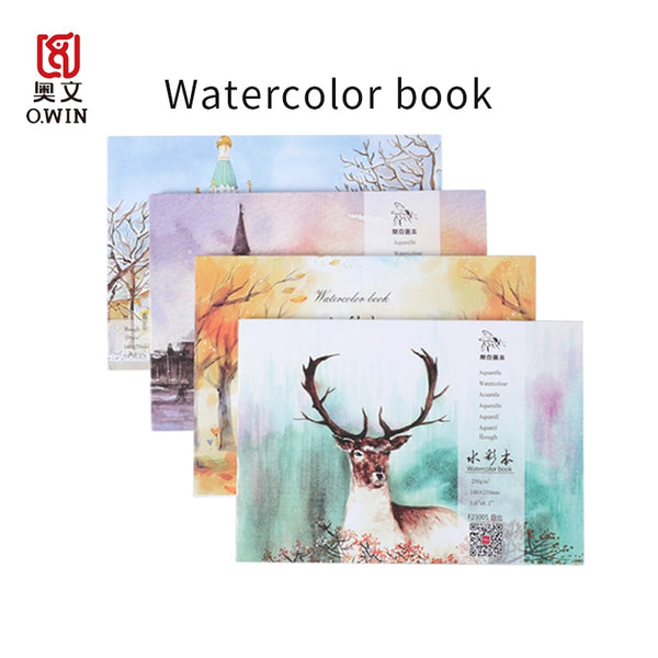 AOOKMIYA  Watercolor Paper Square Sketchbook Drawing Notebooks Coloring Book Professional 50% Cotton 230g School Art Supplies for Artist