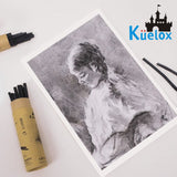 AOOKMIYA Willow de algodão liso do tubo de papel da barra do carvão de kuelox para esboços detalhados arte pastéis pintura profissão desenho suprimentos