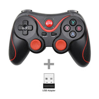 AOOKGAME  Wireless Bluetooth 3.0 Game Controller Terios T3/X3 For PS3/Android Smartphone Tablet PC With TV Box Holder T3+ Remote Gamepad